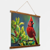 Tapisserie "Northern Kardinal Wall" Wandteppich Mit Holzrahmen (Gewinkelt)