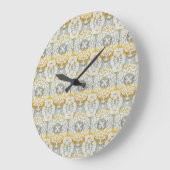 Tapisserie-Rosette II Große Wanduhr (Winkel)