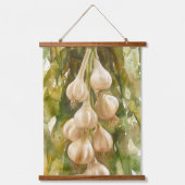 Tapisserie über Knoblauch Wandteppich Mit Holzrahmen (Vorderseite)