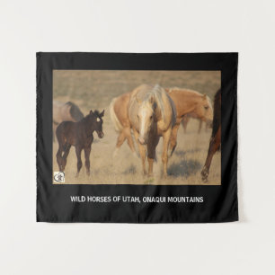 Tapisserie WILDE PFERDE VON UTAH, ONAQUI BERGE Wandteppich