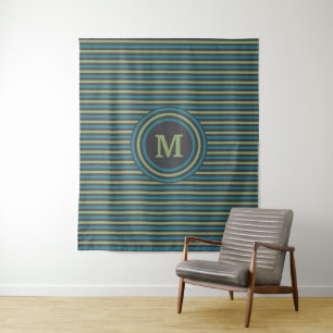 Tapisserien für benutzerdefinierte Monogramm Strei Wandteppich