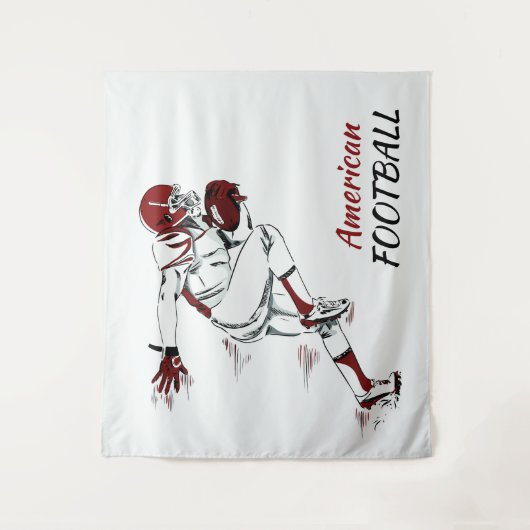 Tapisserien für benutzerdefinierte Text-Fußballspi Wandteppich (Vorderseite)