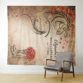 Tapisserien mit rotem Gold Horse - rustikales Foto Wandteppich (Beispiel (Horizontal))