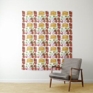 Tapisserien Pasta Pattern Wandteppich