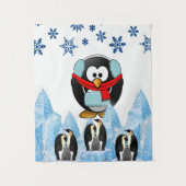Tapisserien Weihnachtspenguin Wandteppich (Vorderseite)