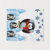 Tapisserien Weihnachtspenguin Wandteppich (Vorderseite (Horizontal))