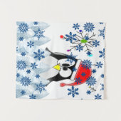 Tapisserien Weihnachtspenguin Wandteppich (Vorderseite (Horizontal))