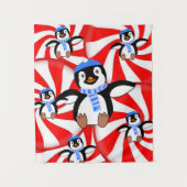 Tapisserien Weihnachtspenguin Wandteppich (Vorderseite)