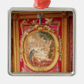 Tapisserieplatte, die Amor und Psyche darstellt Silbernes Ornament (Vorne)