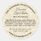 Tapiszettel im Lippenbalgstil Runder Aufkleber (Vorderseite)