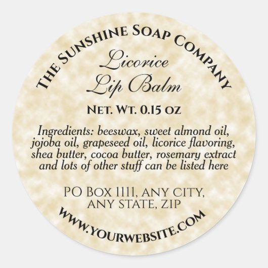 Tapiszettel im Lippenbalgstil Runder Aufkleber (Vorderseite)