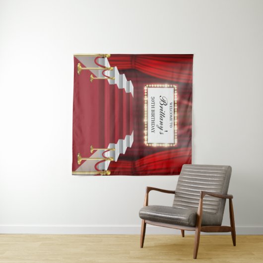 Tapiz-Banner "Red Carpet Birthday Backbanner" anze Wandteppich (Beispiel (Horizontal))