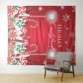 Tapiz Candyland holidays christmas banner backdrop Wandteppich (Beispiel (Horizontal))