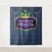 Tapiz Carnival Mardi Gras Backdrop banner party Wandteppich (Vorderseite)
