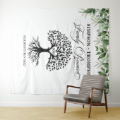 Tapiz Family reunion greenery tree backdrop banner Wandteppich (Beispiel (Horizontal))