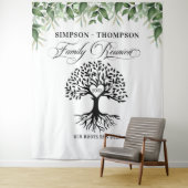 Tapiz Family reunion greenery tree backdrop banner Wandteppich (Beispiel)