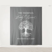 Tapiz Family reunion tree backdrop banner Wandteppich (Vorderseite)