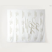 Tapiz God Bless Elegant gold photobooth backdrop Wandteppich (Vorderseite (Horizontal))