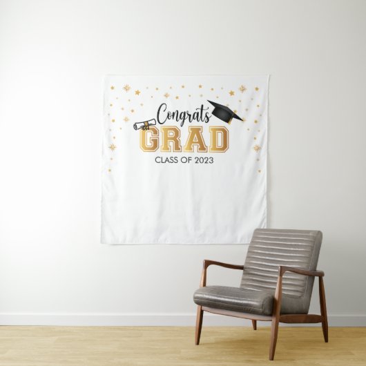 Tapiz Graduation backdrop banner Congrats GRAD Bac Wandteppich (Beispiel)