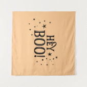 Tapiz Hey Boo! Halloween Backdrop party banner Wandteppich (Vorderseite (Horizontal))