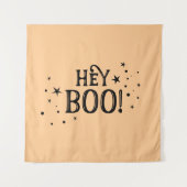 Tapiz Hey Boo! Halloween Backdrop party banner Wandteppich (Vorderseite)