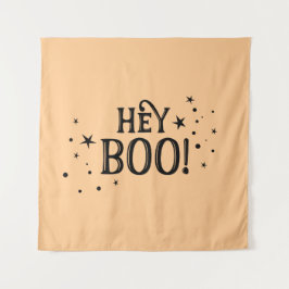 Tapiz Hey Boo! Halloween Backdrop party banner  Wandteppich