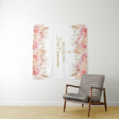 Tapiz Pink Floral First Communion Backdrop banner Wandteppich (Beispiel (Horizontal))