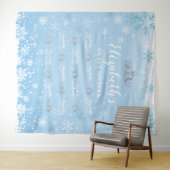 Tapiz Princess Winter Sweet 16 photobooth Backdrop Wandteppich (Beispiel (Horizontal))