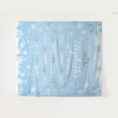 Tapiz Princess Winter Sweet 16 photobooth Backdrop Wandteppich (Vorderseite (Horizontal))