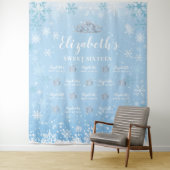 Tapiz Princess Winter Sweet 16 photobooth Backdrop Wandteppich (Beispiel)
