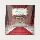 Tapiz Red Carpet 50th Birthday Backdrop banner Wandteppich (Vorderseite)