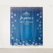 Tapiz Snow Princess Winter Sweet 16 Backdrop Wandteppich (Vorderseite)