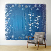 Tapiz Snow Winter Happy New Year Backdrop Wandteppich (Beispiel (Horizontal))