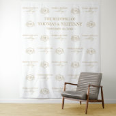 Tapiz Step and repeat backdrop wedding elegant mon Wandteppich (Beispiel)