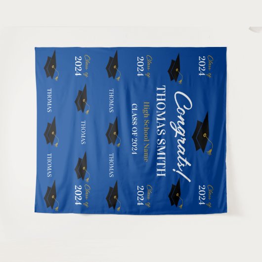 Tapiz Step and repeat Graduation Backdrop banner  Wandteppich (Vorderseite (Horizontal))