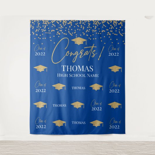 Tapiz Step and repeat Graduation Backdrop banner Wandteppich (Vorderseite)