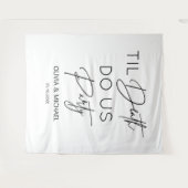 Tapiz Til death do us party wedding thite backdro Wandteppich (Vorderseite (Horizontal))