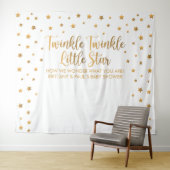 Tapiz Twinkle Twinkle Little Star Baby Shower bann Wandteppich (Beispiel (Horizontal))