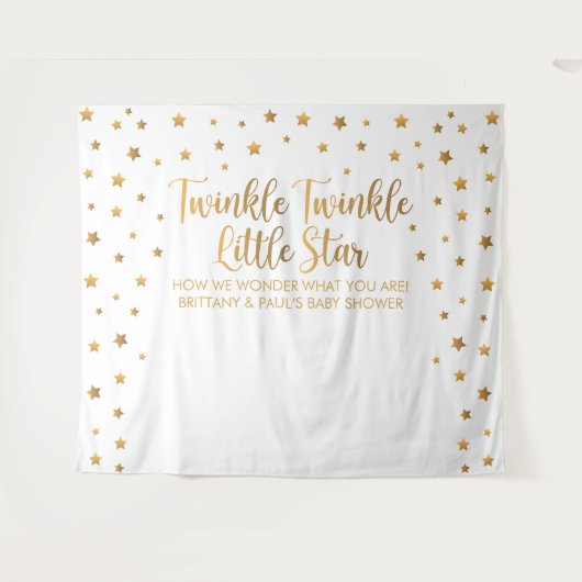 Tapiz Twinkle Twinkle Little Star Baby Shower bann Wandteppich (Vorderseite (Horizontal))