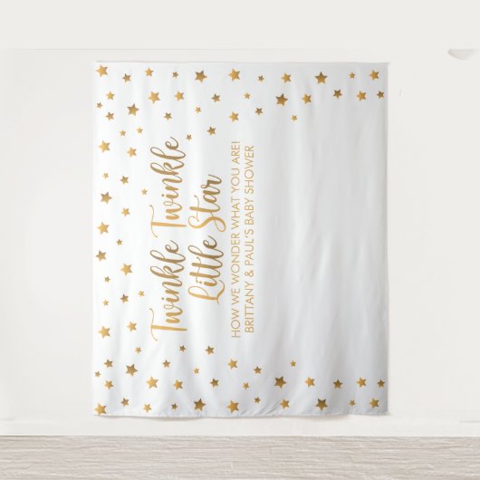 Tapiz Twinkle Twinkle Little Star Baby Shower bann Wandteppich (Vorderseite)