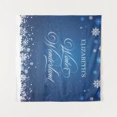 Tapiz Winter Wonderland backdrop banner photobooth Wandteppich (Vorderseite (Horizontal))