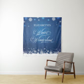 Tapiz Winter Wonderland backdrop banner photobooth Wandteppich (Beispiel)