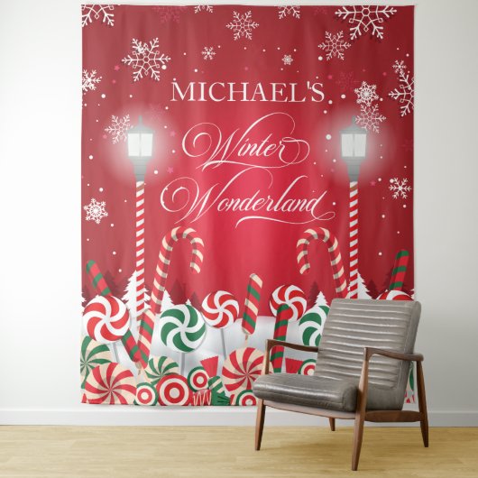 Tapiz Winter Wonderland holidays christmas banner Wandteppich (Beispiel)