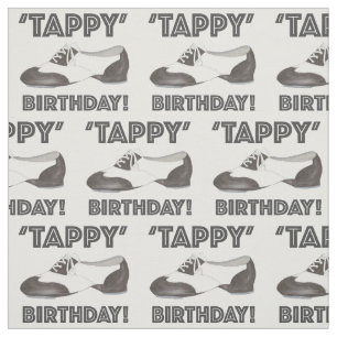 Tappy Birthday Dance Shoe Tapdance Schwarz-weiß Stoff