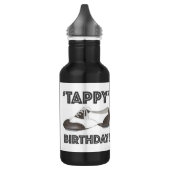 Tappy Birthday Schwarz-weiß Gestochen Tanzlehrer S Edelstahlflasche (Links)