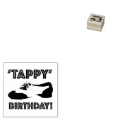 Tappy Birthday Schwarz-weiß Gestochen Tanzlehrer S Gummistempel (Stempel)