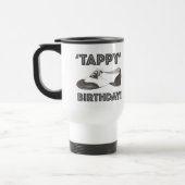 Tappy Birthday Schwarz-weiß Gestochen Tanzlehrer S Reisebecher (Links)