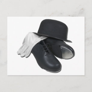 TapShoesBowlerHandschuhe012511 Postkarte