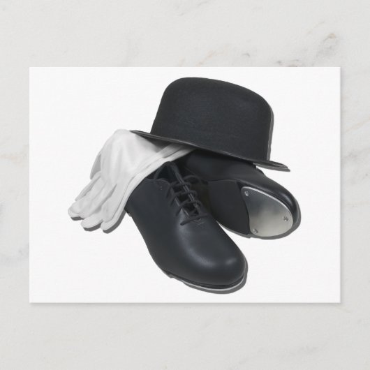 TapShoesBowlerHandschuhe012511 Postkarte (Vorderseite)