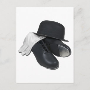 TapShoesBowlerHandschuhe012511 Postkarte